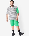 Shop Men's White Varsity Stripe Plus Size Oversized T-shirt