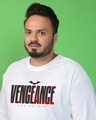 Shop Men's White Vengeance Graphic Printed Oversized Plus Size T-shirt