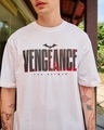 Shop Men's White Vengeance Typography Oversized T-shirt