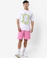 Shop Men's White Vibe Typography Oversized T-shirt