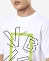 Shop Men's White Vibe Typography Oversized T-shirt