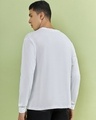 Shop Men's White Wander Geometry Graphic Printed Oversized T-shirt-Full