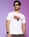 Shop Men's White Wander Geometry T-shirt-Front