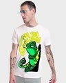 Shop Men's White Watching You Change Colours Graphic Printed T-shirt-Front