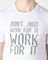 Shop Men's White Work for It Typography Slim Fit T-shirt