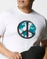Shop Men's White World Peace Graphic Printed Plus Size T-shirt
