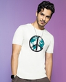 Shop Men's White World Peace Graphic Printed T-shirt-Front