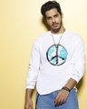 Shop Men's White World Peace Graphic Printed T-shirt-Front