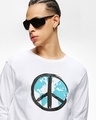 Shop Men's White World Peace Graphic Printed T-shirt