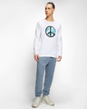 Shop Men's White World Peace Graphic Printed T-shirt-Full