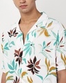 Shop Men's White & Yellow All Over Printed Oversized Shirt