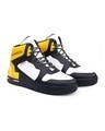 Shop Men's White & Yellow Color Block Casual Shoes