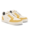 Shop Men's White & Yellow Color Block Sneakers-Full
