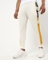 Shop Men's White Side Printed Joggers-Front