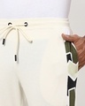 Shop Men's White Side Printed Joggers