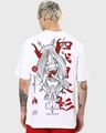 Shop Men's White Yellow Flash (Naruto) Graphic Printed Oversized T-shirt-Design