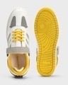 Shop Men's White & Yellow Lemonade Color Block Low Top Sneakers