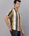 Shop Men's White & Yellow Striped Slim Fit Shirt-Design