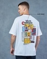 Shop Men's White Youth Culture Graphic Printed Oversized T-shirt-Design