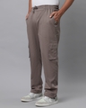 Shop Men's Wind Grey Loose Comfort Fit Cargo Parachute Pants-Design