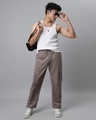 Shop Men's Wind Grey Loose Comfort Fit Cargo Parachute Pants