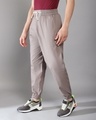 Shop Men's Wind Grey Loose Comfort Fit Jogger Pants-Front