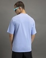 Shop Men's Windsurfer Blue No Place Like Typography Oversized T-shirt-Full