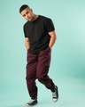 Shop Men's Wine Loose Comfort Fit Cargo Harem Pants