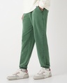 Shop Men's Winter Moss Green Oversized Acid Wash Joggers-Full