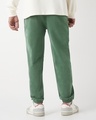 Shop Men's Winter Moss Green Oversized Acid Wash Joggers-Full