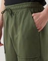 Shop Men's Winter Moss Green Oversized Cargo Joggers
