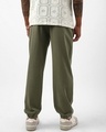 Shop Men's Winter Moss Green Oversized Joggers-Full