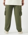 Shop Men's Winter Moss Green Oversized Plus Size Cargo Joggers-Design