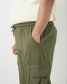 Shop Men's Winter Moss Green Oversized Plus Size Cargo Joggers