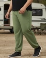 Shop Men's Winter Moss Green Oversized Plus Size Joggers-Front