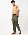 Shop Men's Winter Moss Green Nasa Typography Oversized Joggers