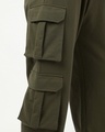 Shop Men's Winter Moss Green Super Loose Fit Cargo Joggers