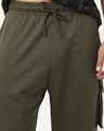 Shop Men's Winter Moss Green Super Loose Fit Cargo Joggers