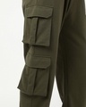 Shop Men's Winter Moss Green Super Loose Fit Cargo Joggers