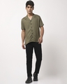 Shop Men's Winter Moss Lapel Collar Shirt-Full