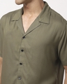 Shop Men's Winter Moss Lapel Collar Shirt