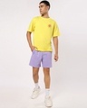 Shop Men's Yellow Aim Higher 2.0 Typography Oversized Fit T-shirt