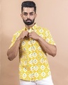 Shop Men's Yellow All Over Jaipuri Printed Shirt-Front