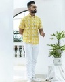 Shop Men's Yellow All Over Jaipuri Printed Shirt