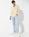Shop Men's Yellow All Over Leaf Printed Shirt-Design