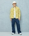 Shop Men's Yellow All Over Printed Oversized Shirt
