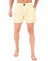 Shop Men's Yellow All Over Skater Printed Cotton Boxers-Front