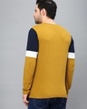 Shop Men's Yellow and Blue Color Block Slim Fit T-shirt-Full