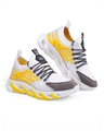 Shop Men's Yellow and White Color Block Casual Shoes-Full