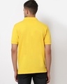 Shop Men's Yellow and White Color Block Polo T-shirt-Full